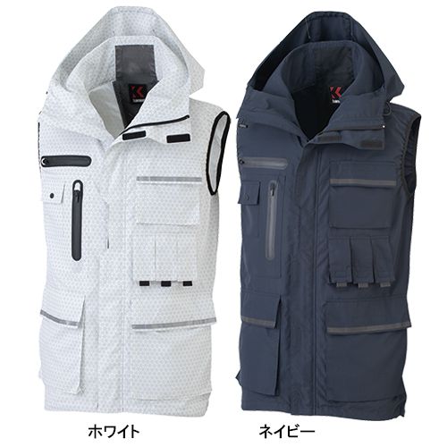 [大川被服(KANSAI)] カンサイ空調風神服フード付ベスト K1200