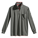 [SHINMEN(シンメン)] 34025 立衿ロングハーフジップシャツ