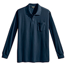 [SHINMEN(シンメン)] 3218 T/C鹿子ロングポロシャツ