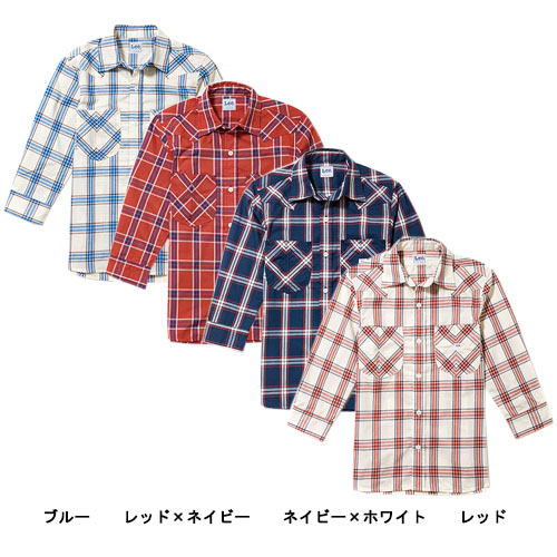 [BONMAX] Leeウエスタンチェック七分袖シャツ LCS46007 / 電話注文ができる通販ジャンブレ