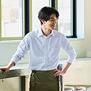 [Pieds] メンズ長袖シャツ(ストライプ) 634051
