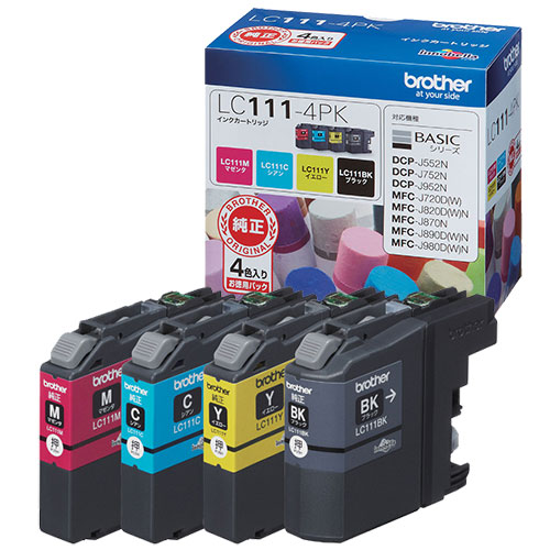 [ブラザー] インクジェットLC-111-4PK 4色パック純正