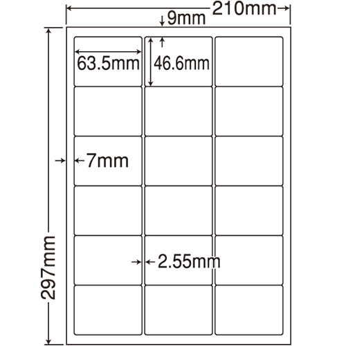 [東洋印刷] マルチプリンタ用ラベル 再剥離タイプ LDW18PEF 