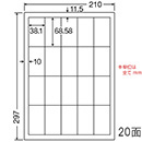 [nana] カラーレーザー用マットタイプラベル MCL-23