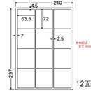 [nana] カラーレーザー用マットタイプラベル MCL-44