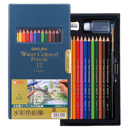 サクラクレパス] 水彩色鉛筆12色 5個セット / 電話注文ができる通販