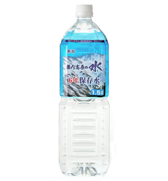 [胎内高原ハウス] 6年保存水「胎内高原の水」(1.5L×8本入)