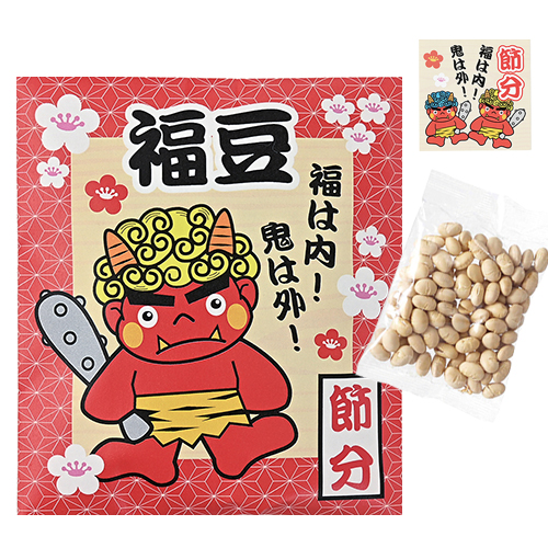 福豆赤鬼パック(25g入・シール付) 1ケース100個入