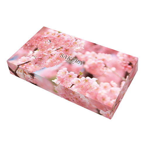 [林製紙] 桜ティッシュ(2020年版)40W　100箱入