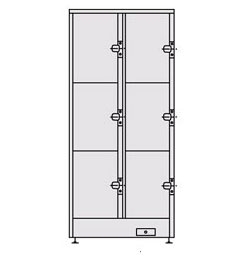NEO-3W コインロッカー 6人用 | 受注生産品