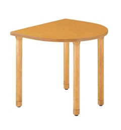 [ナイキ/NAIKI]木製テーブル(半円)W800×D900×H700mm　RT0890RL-NA