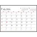 NB-1145 SG-930 6Weeks Calendar(レッド)名入れカレンダー30部