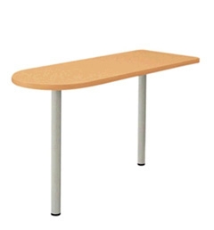 NED124STL-AWH サイドミーティング用テーブル NED型 | NAIKI/ナイキ 幅1200×奥行450×高さ700mm