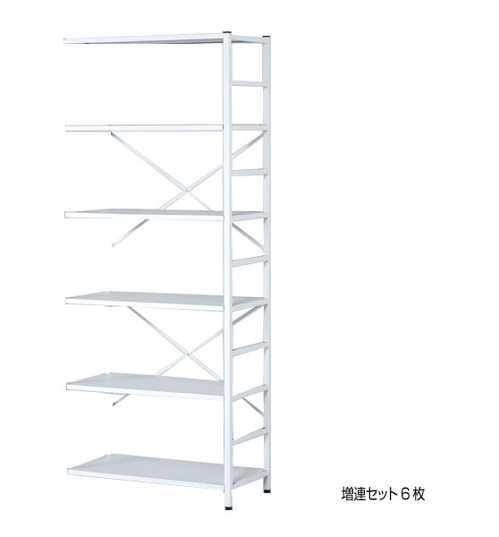 耐荷重80kg[イノウエ(井上金庫)]イージーラック増連セット　横幅800mm×奥行き400mm×H1930　《RATシリーズ》RAT-Z1930