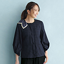 [ENJOY] ESA1032 オーバーブラウス(七分袖)