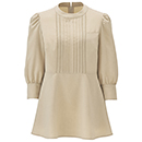 [BONOFFICE] AUB4300 八分袖チュニック丈ブラウス