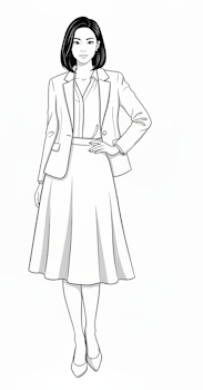 ロングスカート着用時のイメージ