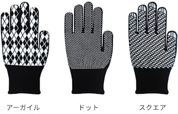 定番のパターン例（アーガイル柄、ドット柄、スクエア柄）