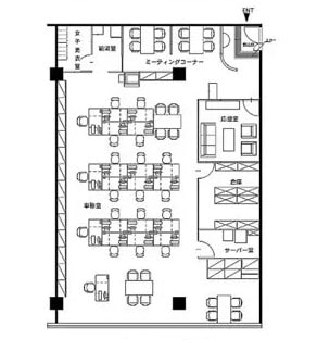 移転前オフィスの鳥観図