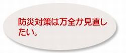 防災対策が万全か見直しをしたい